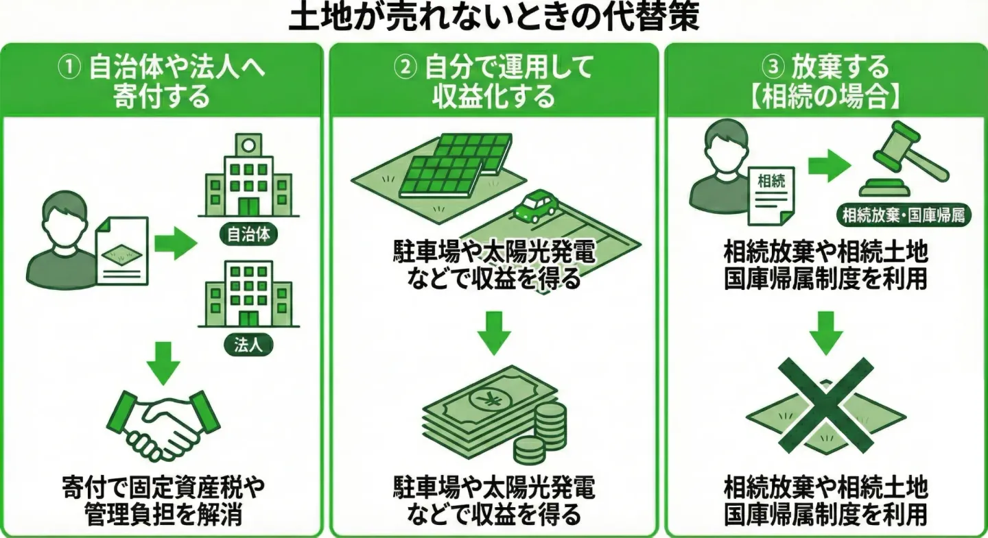 土地が売れないときの代替策