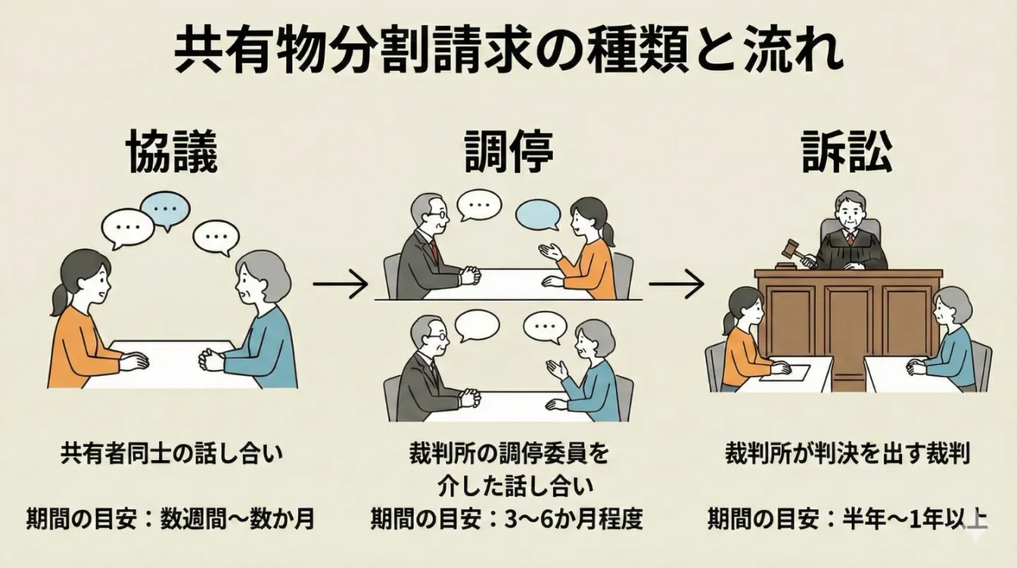 共有物分割請求の種類と流れ
