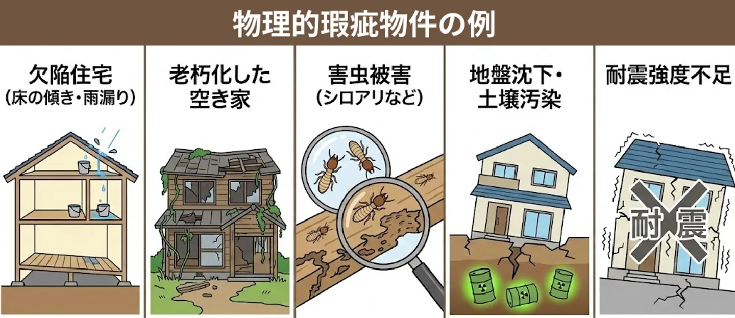 物理的瑕疵物件の例