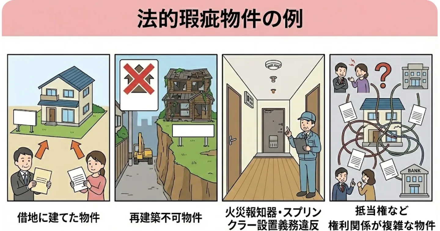 法的瑕疵物件の例