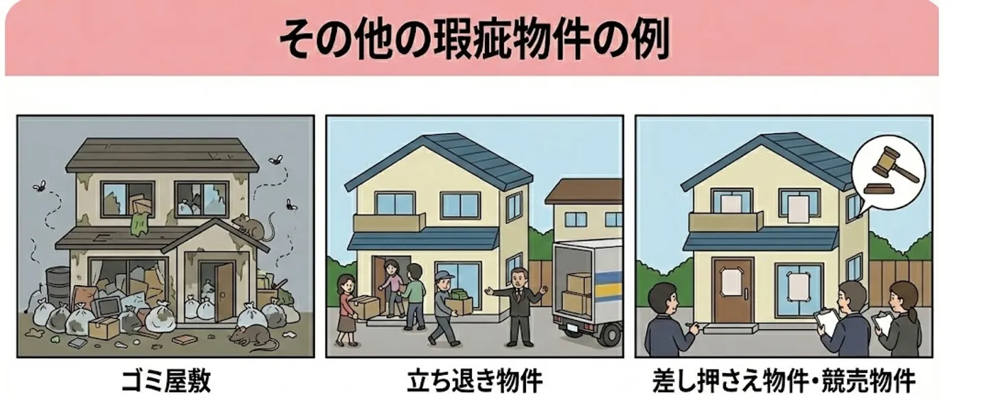 その他の瑕疵物件の例