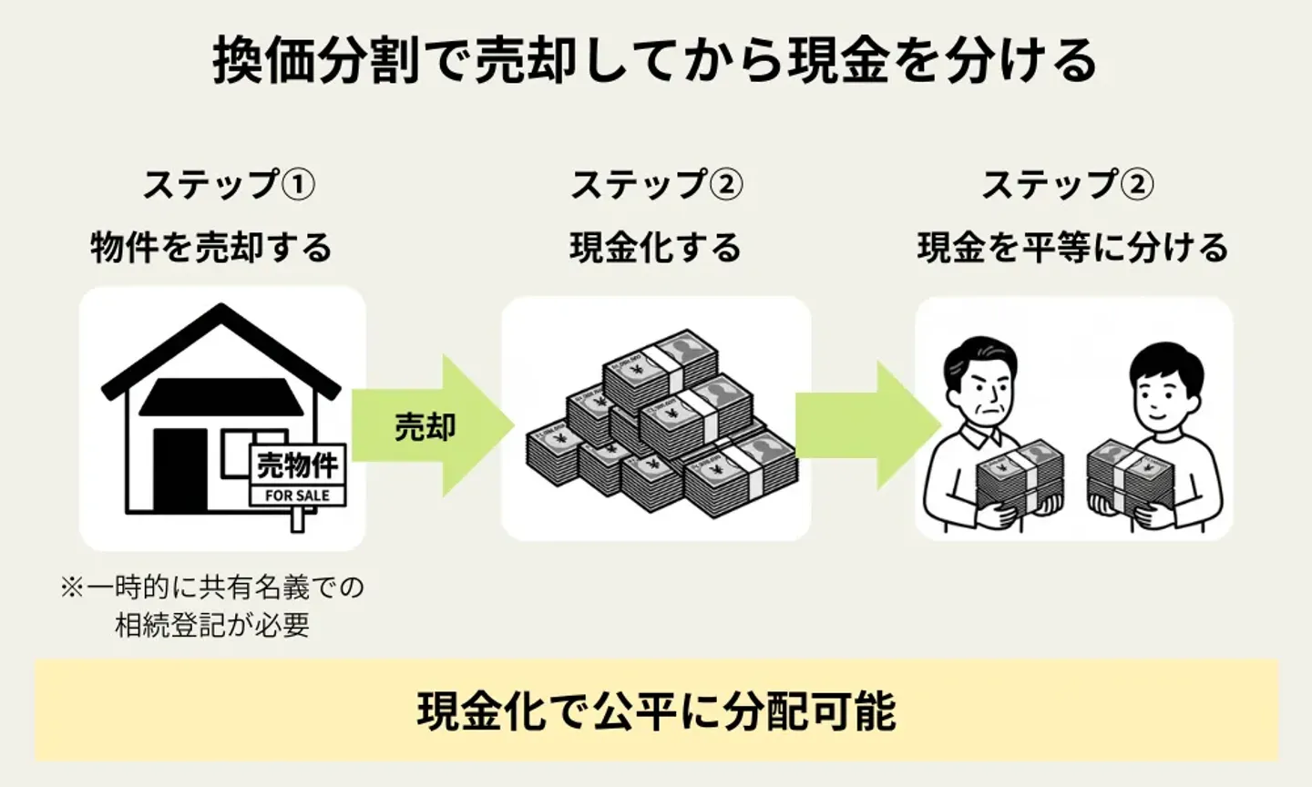 換価分割で売却してから現金を分ける