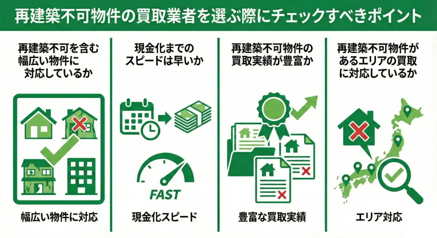 再建築不可物件の買取業者を選ぶ際にチェックすべきポイント