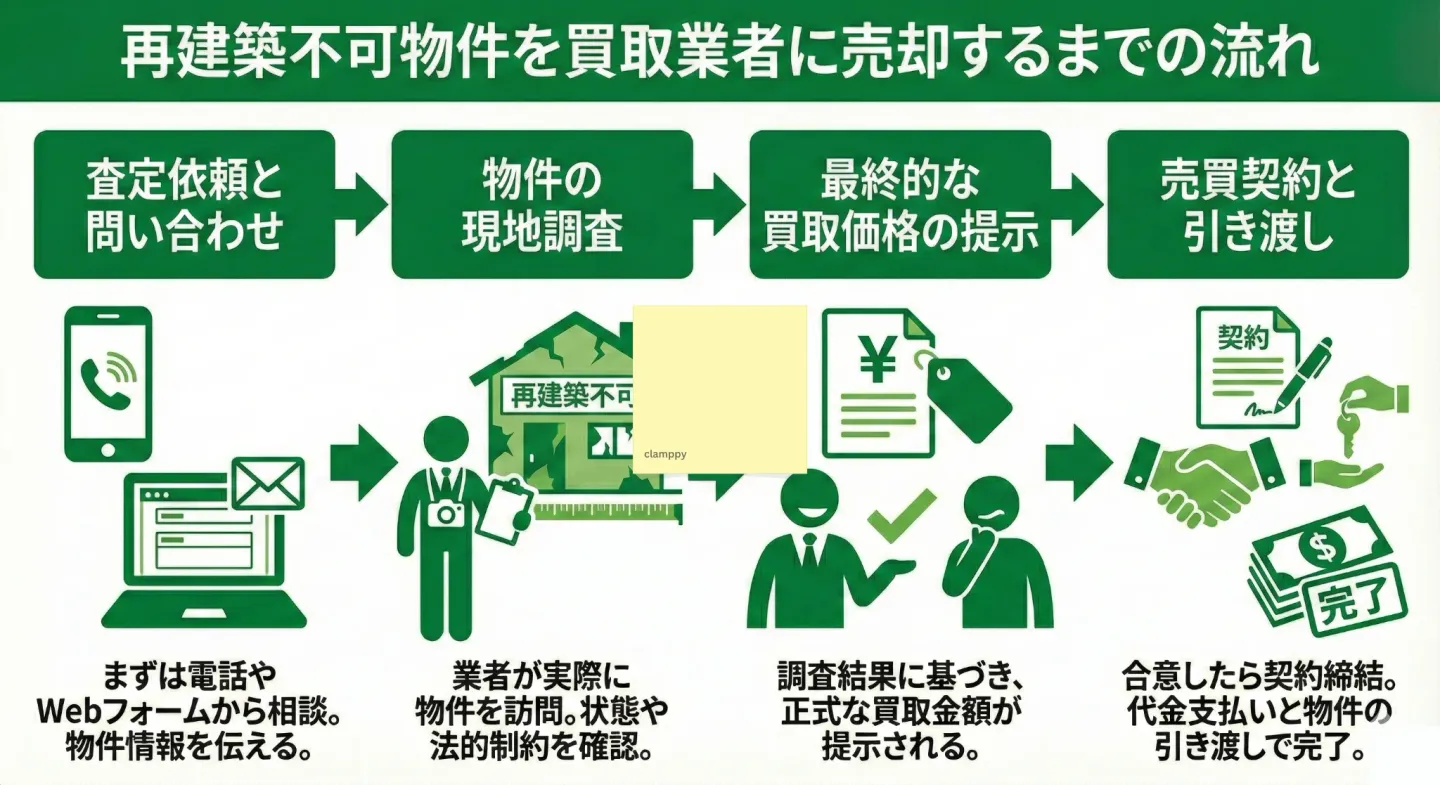 再建築不可物件を買取業者に売却するまでの流れ